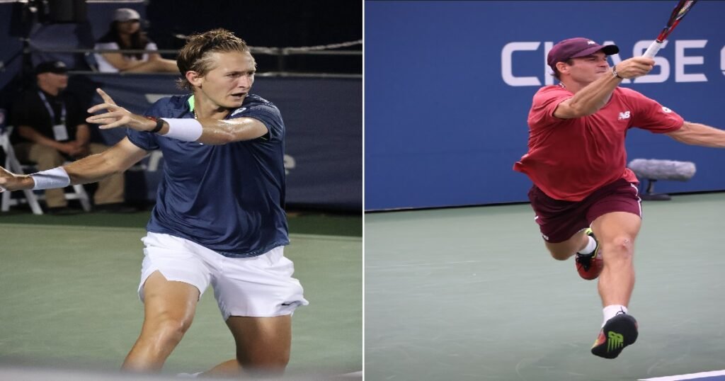 Sebastian Korda y Tommy Paul en acción durante la final del Abierto de Delray Beach 2026 ganada por Korda 6-4 6-3