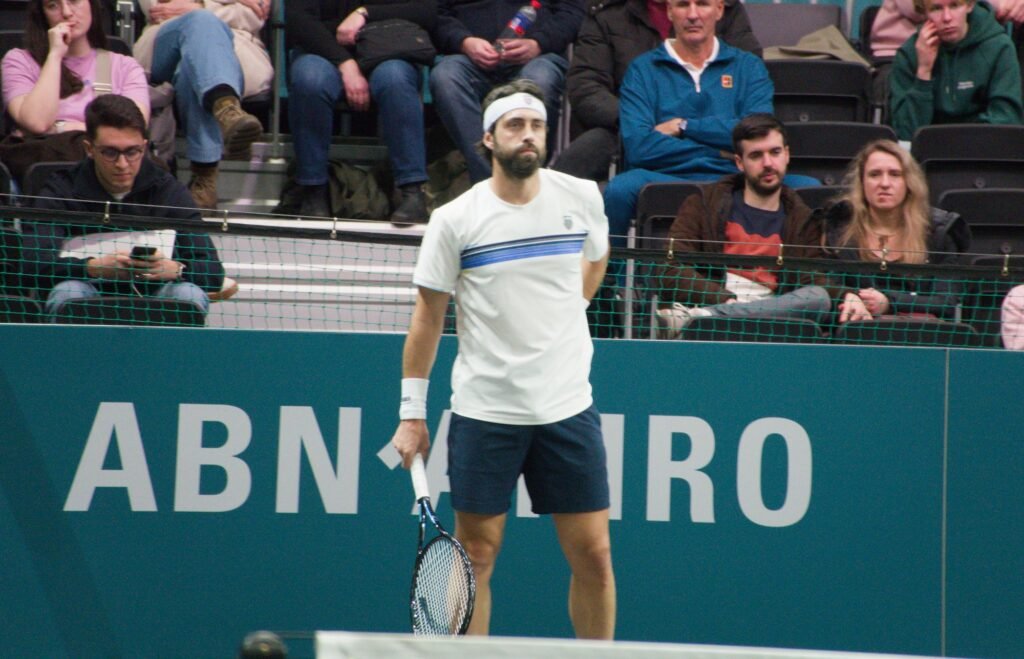 Nikoloz Basilashvili during qualifying at the ABN AMRO Open Rotterdam 2026