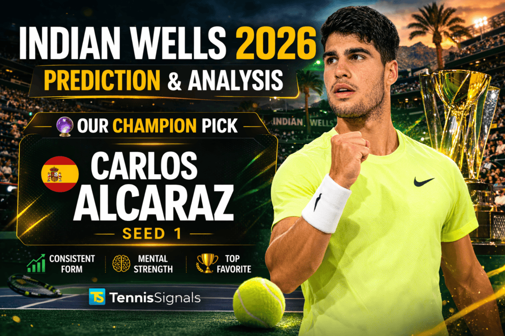 Carlos Alcaraz Indian Wells 2026 champion prediction and tournament analysis