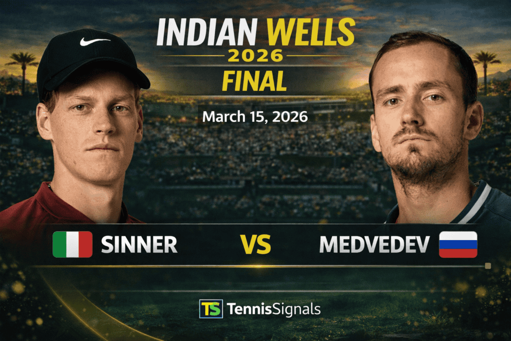 Jannik Sinner vs Daniil Medvedev finale Indian Wells 2026