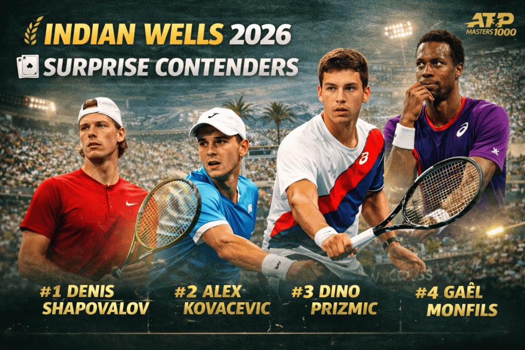 Indian Wells 2026 – Shapovalov, Kovacevic, Prižmić y Monfils como candidatos sorpresa