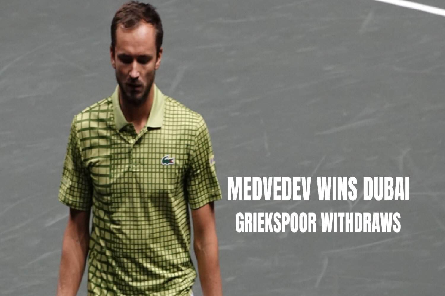 Daniil Medvedev on court during the Rotterdam ATP 500 2026 at Rotterdam Ahoy Arena