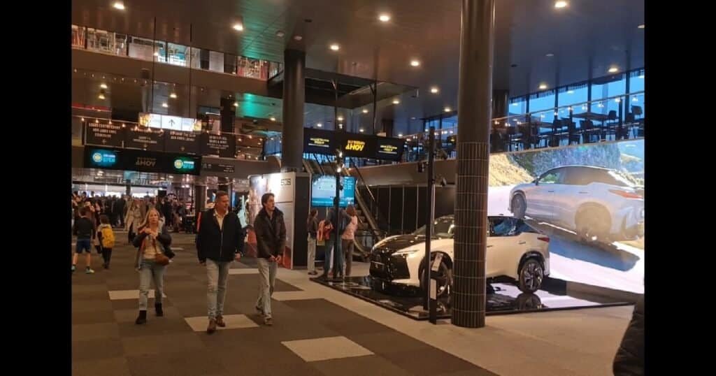 Lexus sponsor display with tournament branding inside Rotterdam Ahoy arena on Day 6 (semi-finals day) of the ABN AMRO Open 2026 ATP 500.