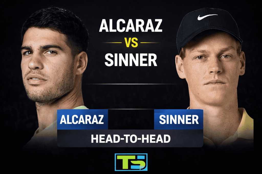 Carlos Alcaraz vs Jannik Sinner head to head rivalry tennis