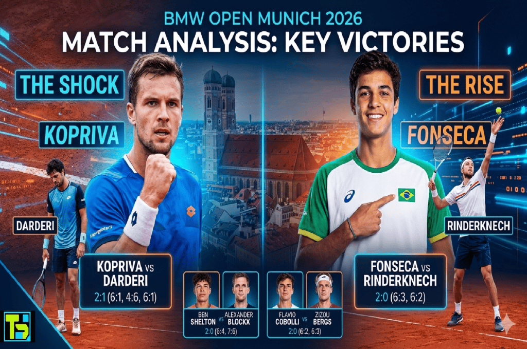 Analyse ATP Munich 2026 : Surprise de Kopriva et victoire de Joao Fonseca.