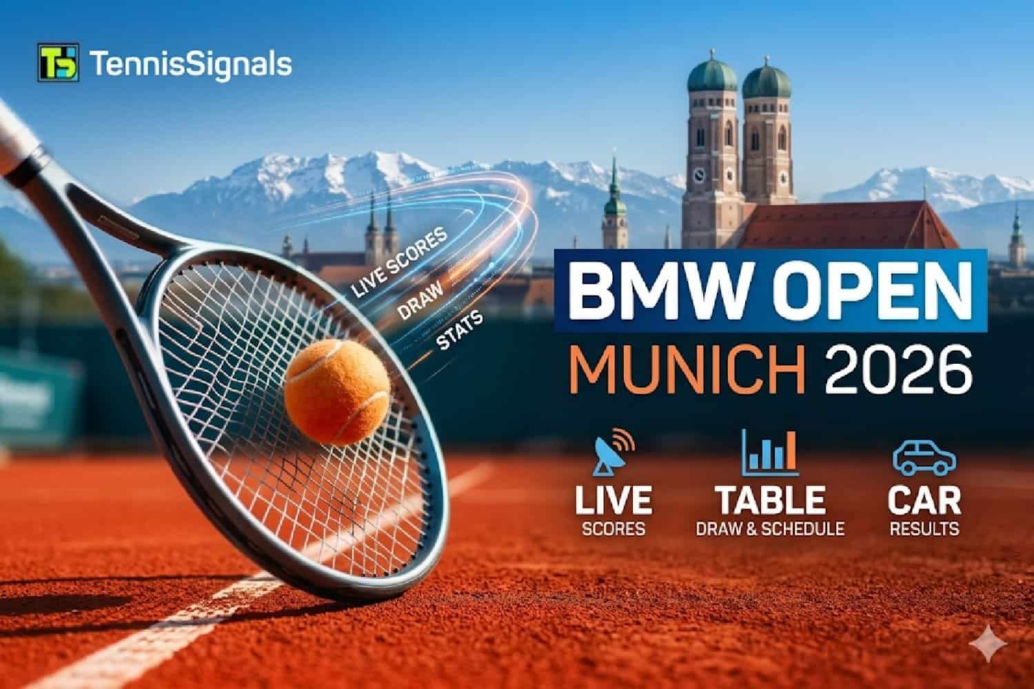 BMW Open Munich 2026 – Централно чвориште за резултате уживо, жреб и распоред (TennisSignals)