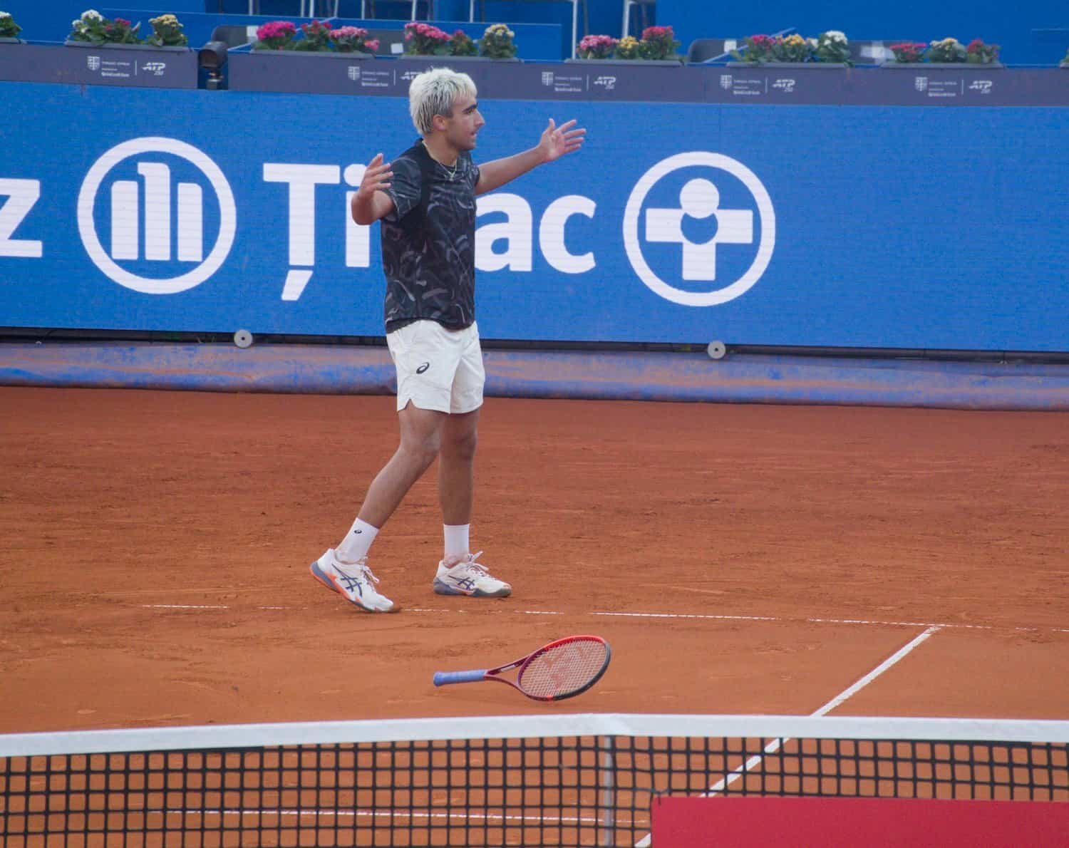 Шпански тенисер Данијел Мерида слави победу у полуфиналу против Фабијана Марожана у Букурешту 2026.