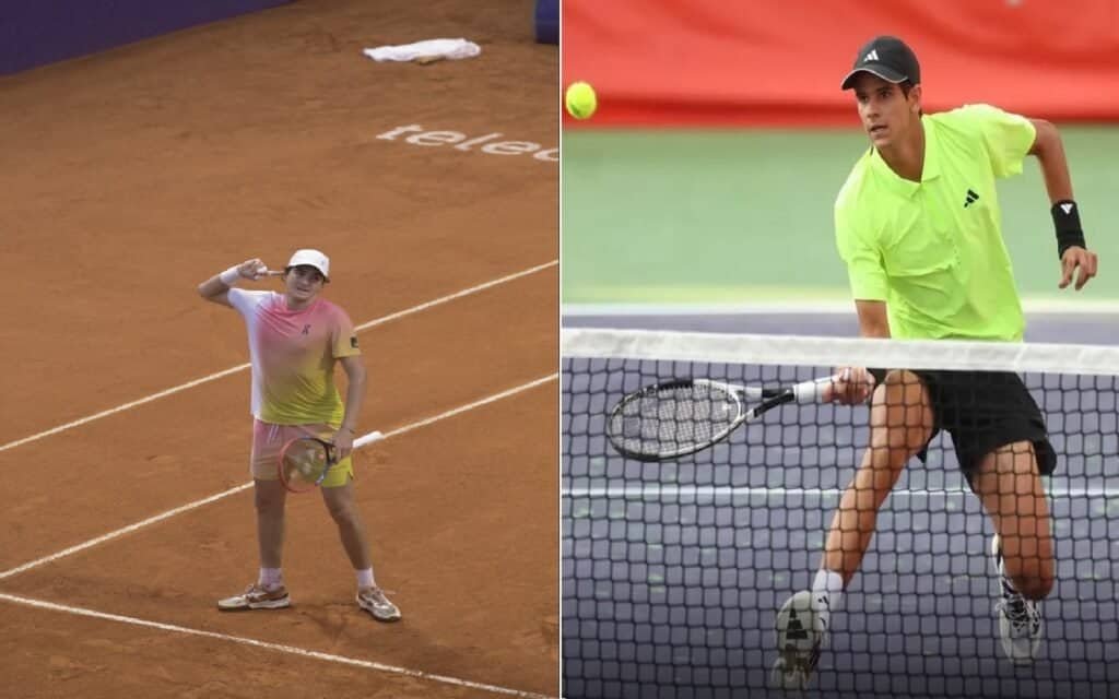 Joao Fonseca y Rafael Jodar celebrando sus grandes victorias en Roland Garros