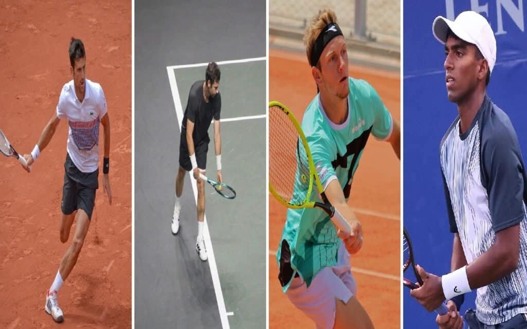 Novak Djokovic, Quentin Halys, Alejandro Davidovich Fokina, and Nishesh Basavareddy, winners of Roland Garros day one.