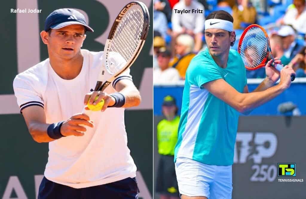 Taylor Fritz et Rafael Jodar après leur victoires en demi-finale de l'ATP Washington 2026.