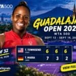 Taylor Townsend c&eacute;l&egrave;bre sa victoire renversante contre Tatjana Maria en 16es de finale du WTA 500 Guadalajara Open 2026
